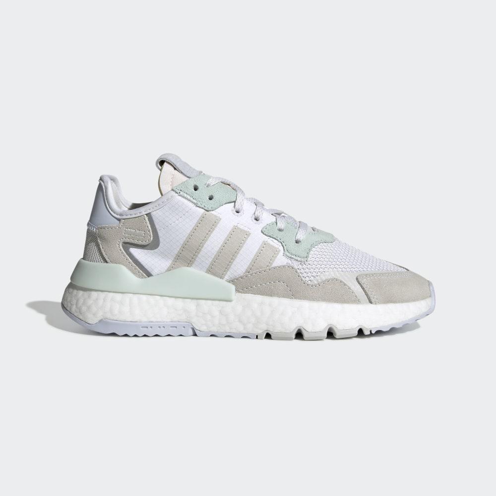 Originals Adidas Nite Jogger Dama Romania - Albi/Verde Menta/Albastri EG9197